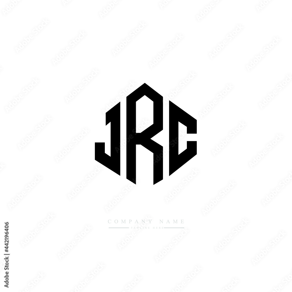 JRC letter logo design with polygon shape. JRC polygon logo monogram