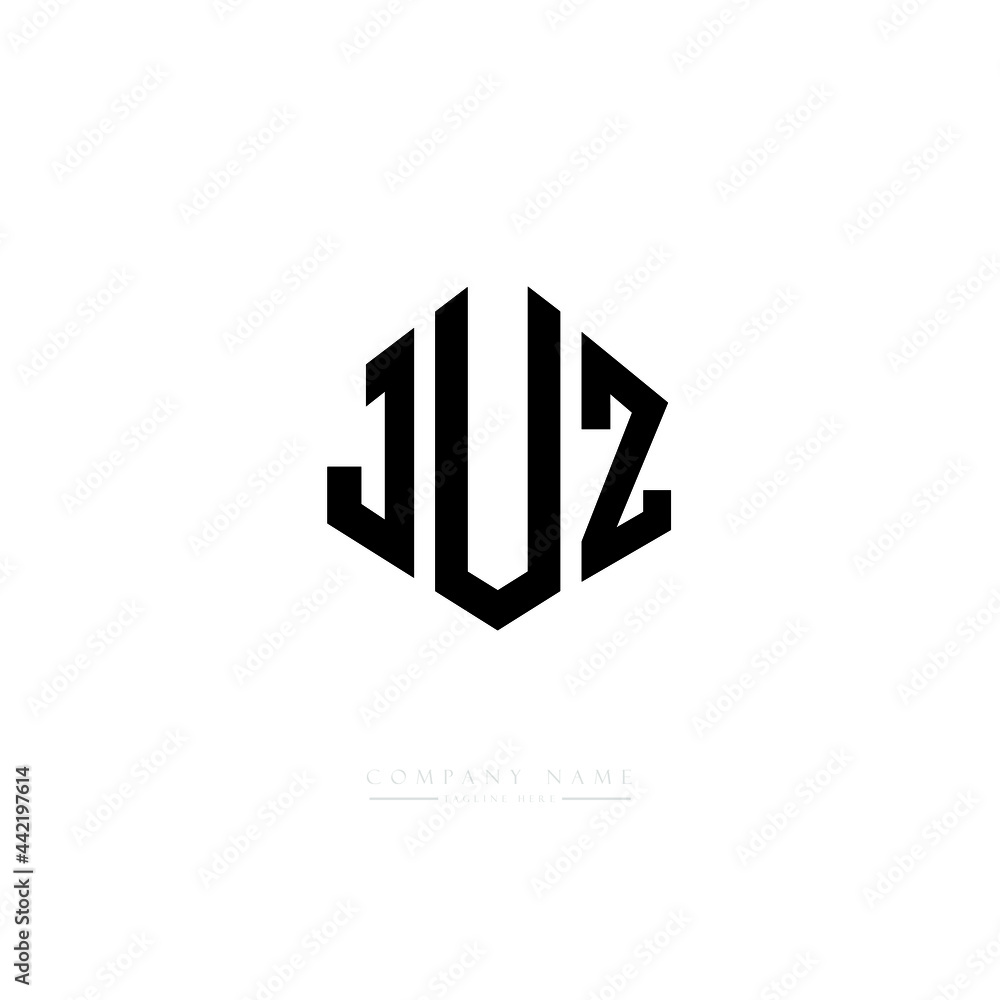 JUZ Letter Logo Design With Polygon Shape JUZ Polygon Logo Monogram