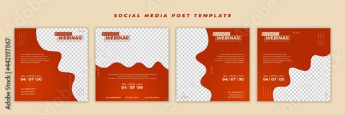 Social media post template with smooth zigzag design.