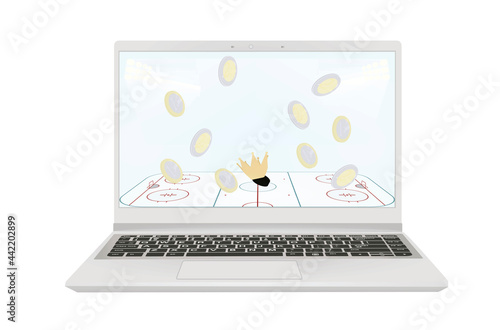 Online gambling concept. vector illustration