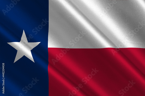 Flag of Texas is a state in the South Central region of the United States. photo