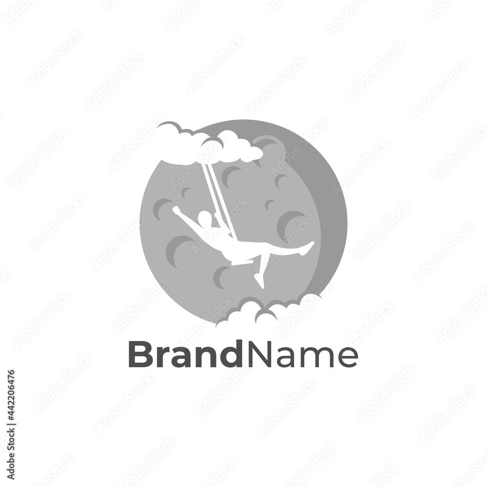 creative negative space logo of dream fantasy creative negative space logo of dream fantasy