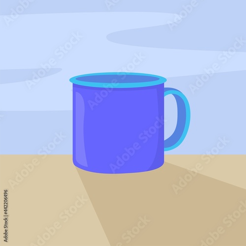 cup in the outdoor illustration vector