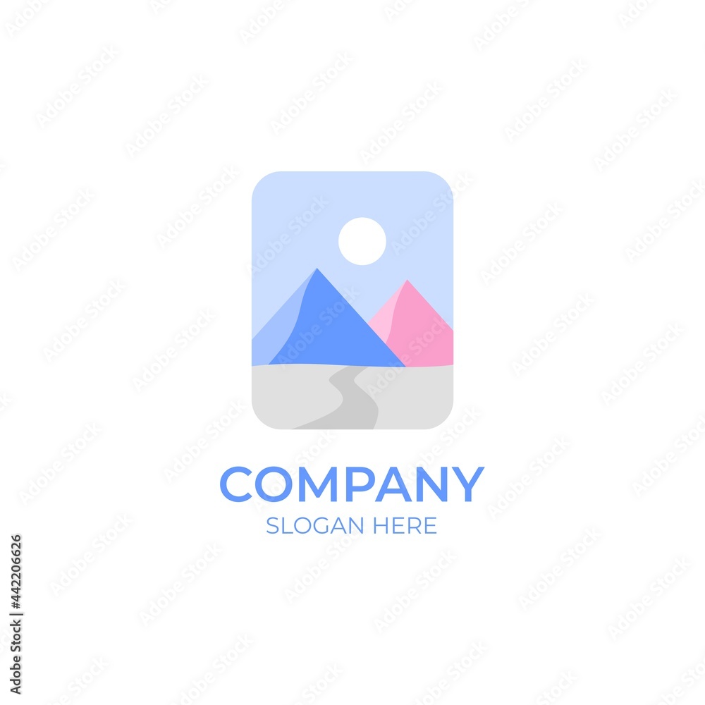 minimal abstract aesthetic mountain landscape logo minimal abstract aesthetic mountain landscape logo