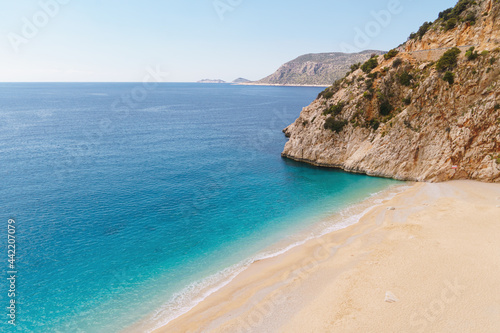 Kaputas beach, Lycia coast, Mediterranean Sea. Kas Turkey
