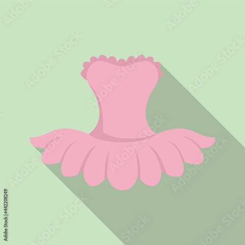 Ballet dress icon flat vector. Ballerina dancer dress