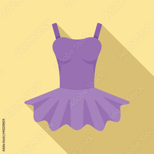 Ballerina clothes icon flat vector. Ballet baby