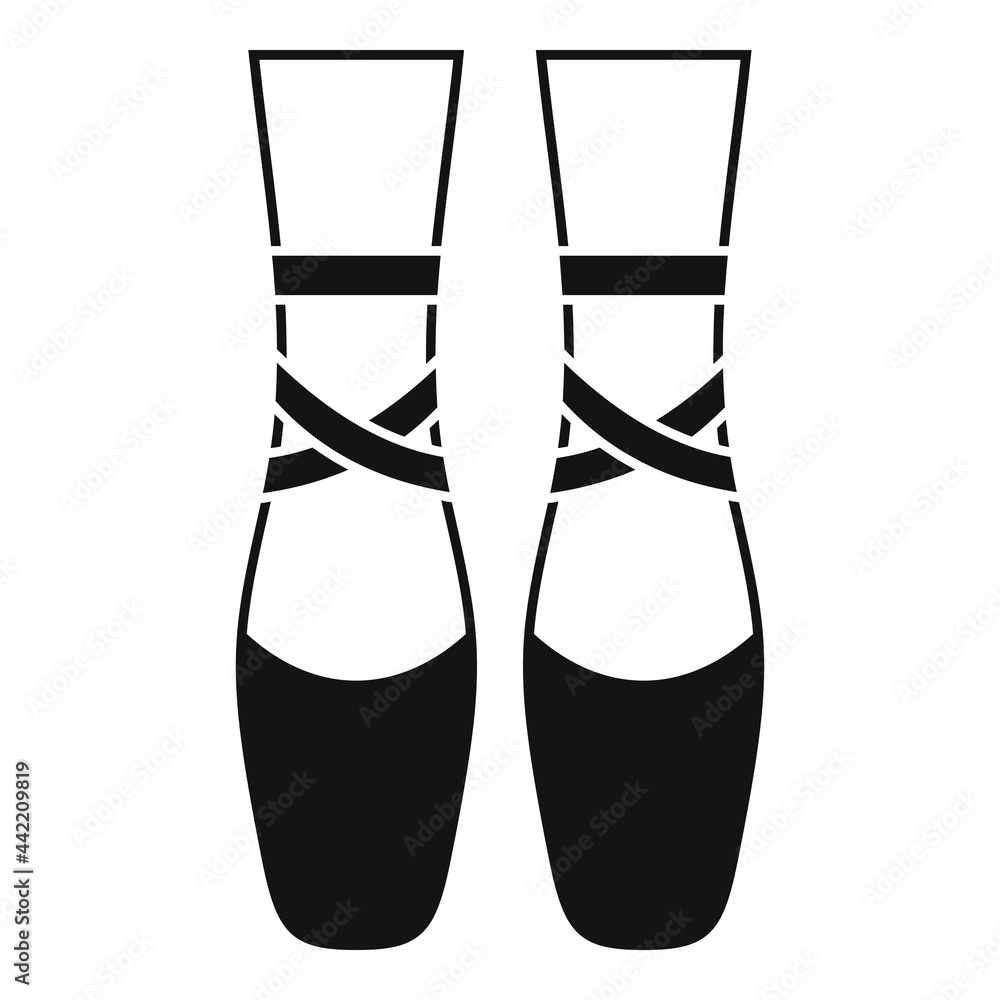 Ballerina feets icon simple vector. Dance girl foot Ballerina feets icon simple vector. Dance girl foot