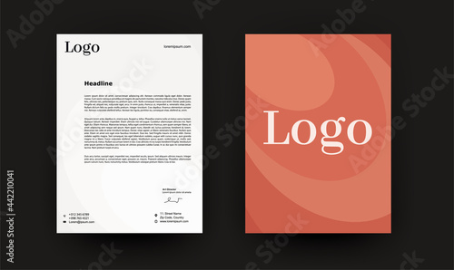 Letterhead, minimalistic style flyer. Business corporate letter template design.