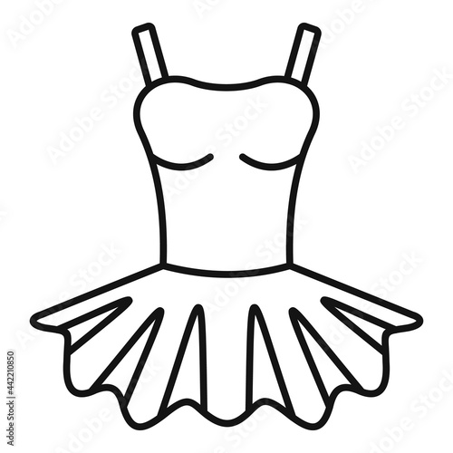Ballerina clothes icon outline vector. Ballet baby