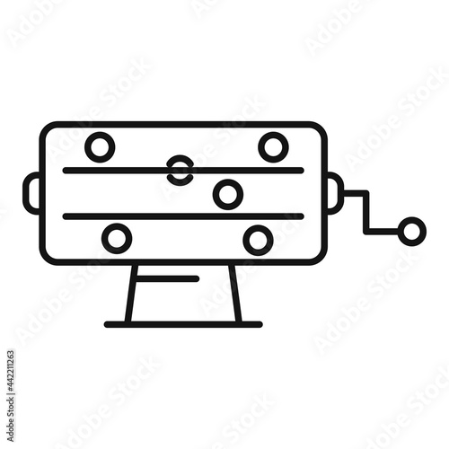 Lottery icon outline vector. Lucky draw bingo