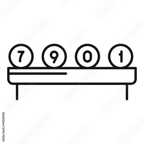 Lottery balls icon outline vector. Bingo lotto number