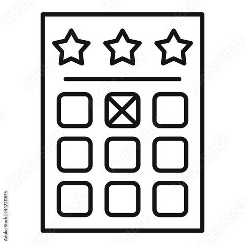 Win lotto ticket icon outline vector. Lottery prize