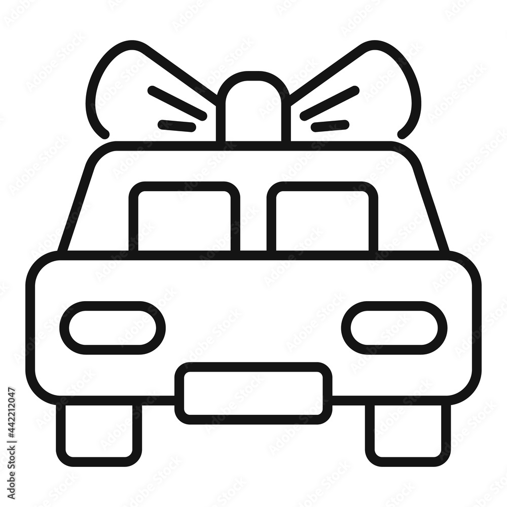 Lotto car win icon outline vector. Lottery bingo Lotto car win icon outline vector. Lottery bingo