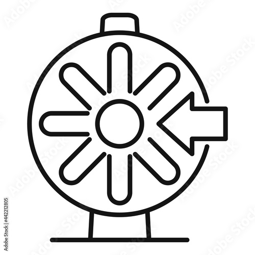 Lotto wheel icon outline vector. Lottery bingo