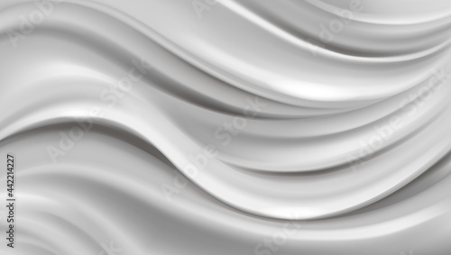 Abstract silver wave background, yellow expensive luxury silk silver background for vip cards, vector illustration.