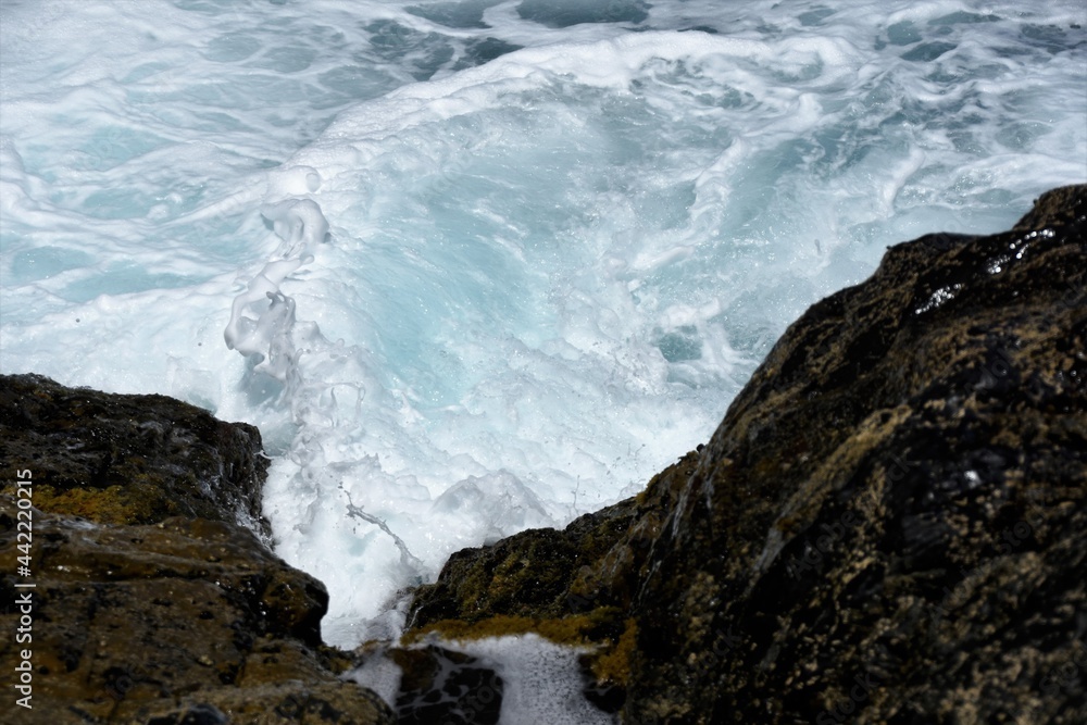 looking at the sea from the cliffs