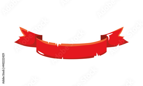 red worn ribbon