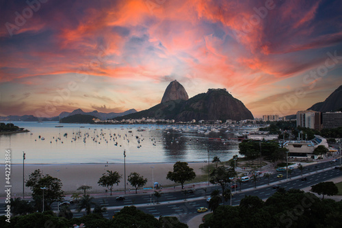 Fotografi View of Botafogo, Guanabara Bay and Sugar Loaf Mountain