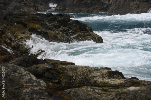 looking at the sea from the cliffs