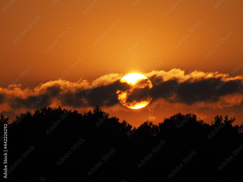 Pomarańczowy zachód słońca