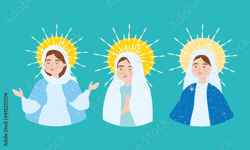 set of virgin mary