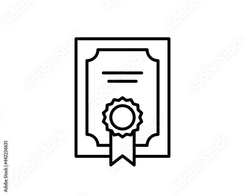 Sertificate icon vector illustration logo template for many purpose. Isolated on white background