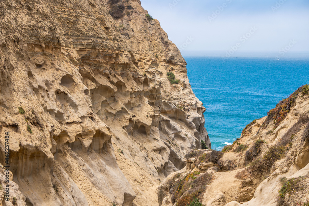 The cliffs by a beach