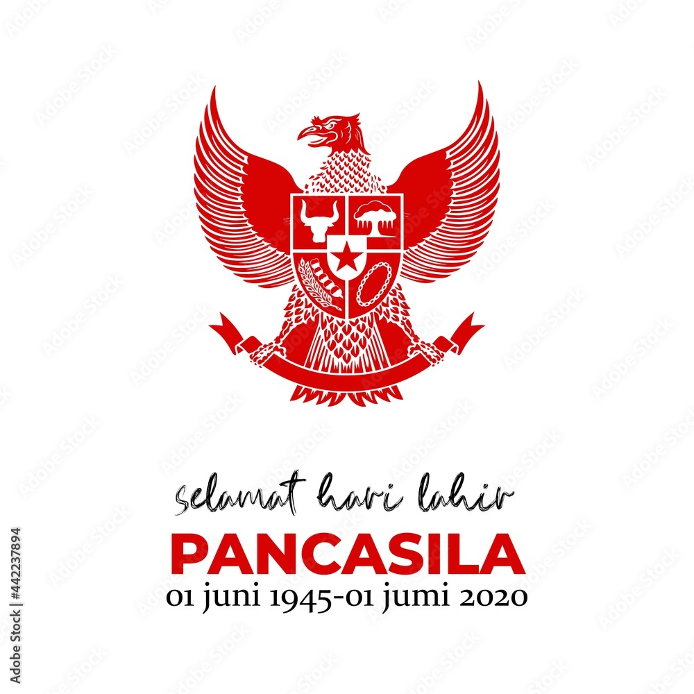 Happy Pancasila day art nice vector Happy Pancasila day art nice vector