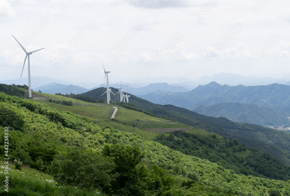 wind turbine in the mountains wind turbine in the mountains