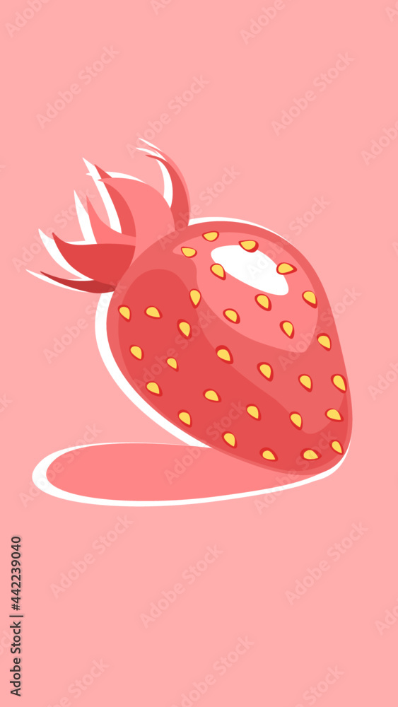 Naklejka premium illustration of a strawberry