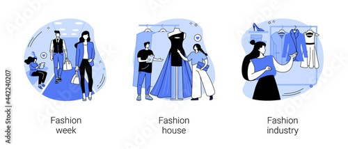 Fashion collection abstract concept vector illustrations.