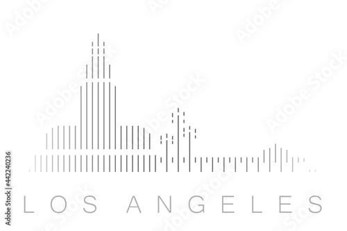 Vertical Bars Los Angeles Landmark Skyline