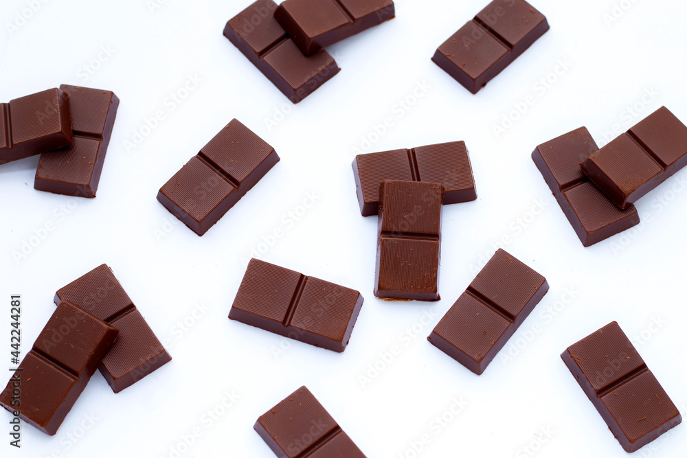 Chocolate bar isolated on white Chocolate bar isolated on white
