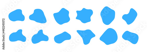 Blob organic shape vector circle irregular random form. Organic blob round abstract shape bubble