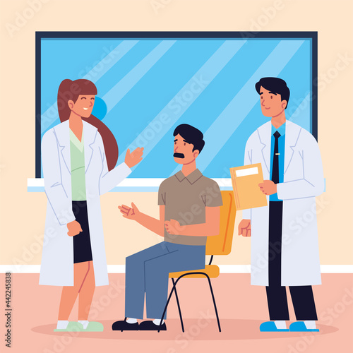 doctors talking patient consult