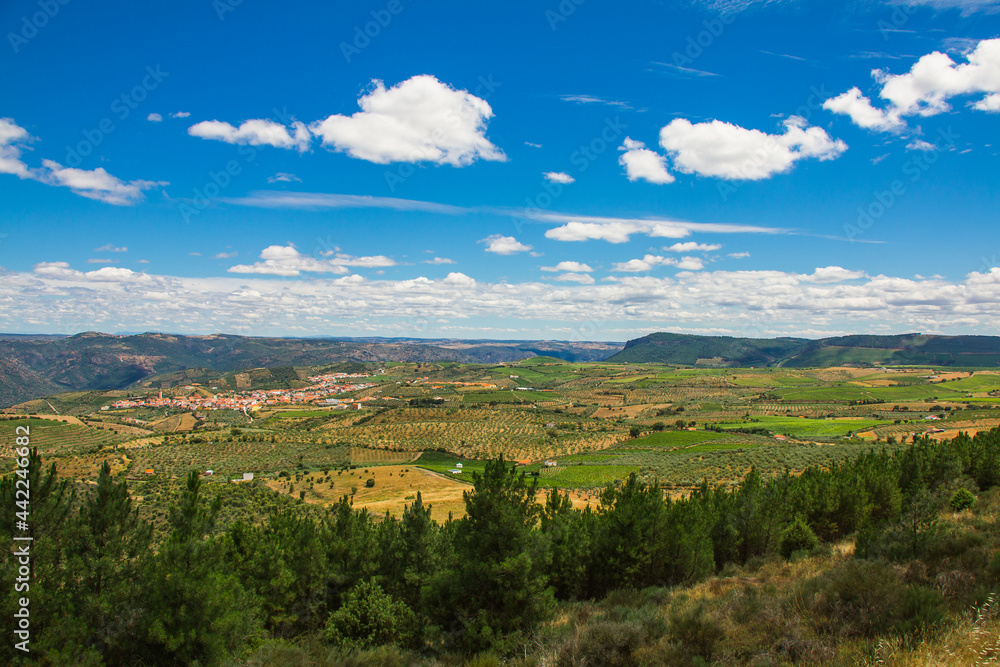 Beautiful mountain and river landscapes in the Douro Natural Park. Douro river - Portugal