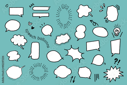 手書きの吹き出しセット