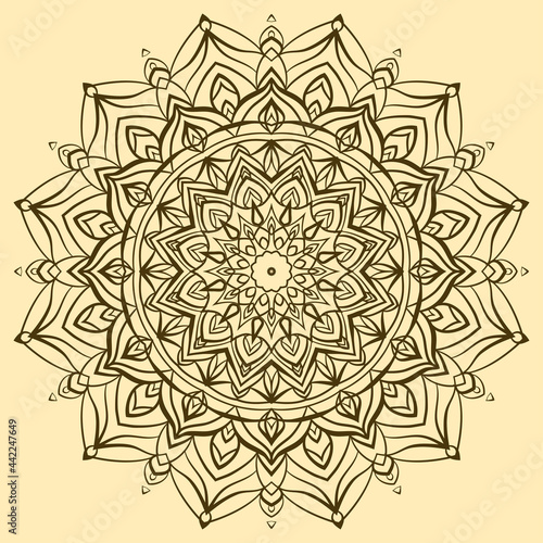 abstract mandala vector decorative design element with modern soft color