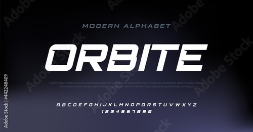 Future modern italic alphabet font. Typography urban style fonts for sport, technology, digital, movie logo design