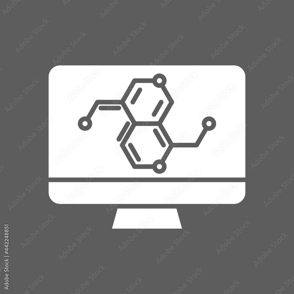 DNA in computer icon DNA in computer icon
