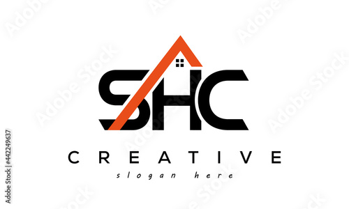initial SHC letters real estate construction logo vector	 photo