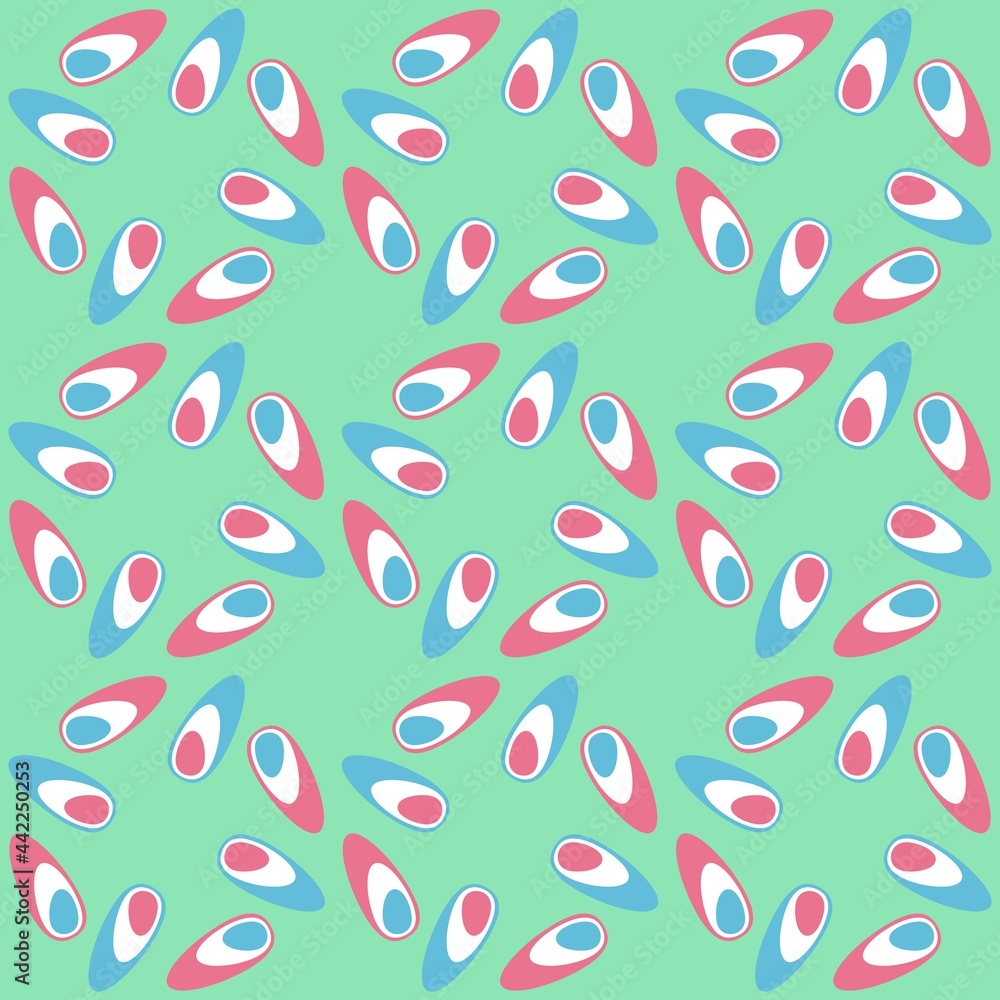 Rounded abstract seamless pattern - retro accent for any surfaces. Rounded abstract seamless pattern - retro accent for any surfaces.