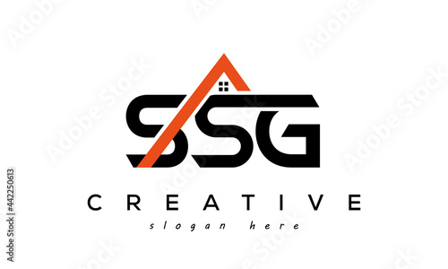 initial SSG letters real estate construction logo vector	 photo