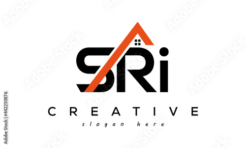 initial SRI letters real estate construction logo vector	