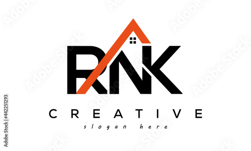 initial RNK letters real estate construction logo vector	 photo