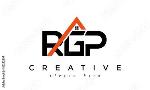 initial RGP letters real estate construction logo vector	 photo