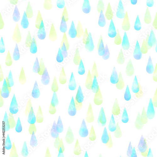 Watercolor Drop Pattern light blue