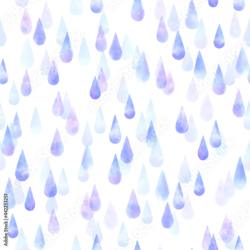 Watercolor Drop Pattern Purple