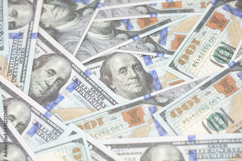 Wallpaper Mural Background of a lot of dollar banknotes spread out Torontodigital.ca